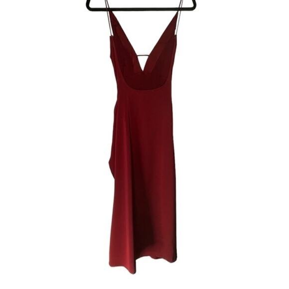 AMYLYNN Backless Satin Dress Jolie Satin Slip Dress in Burgundy Size Small - Picture 12 of 15